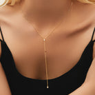 Gold Lariat necklace for women