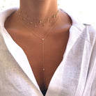 Gold Lariat Necklace